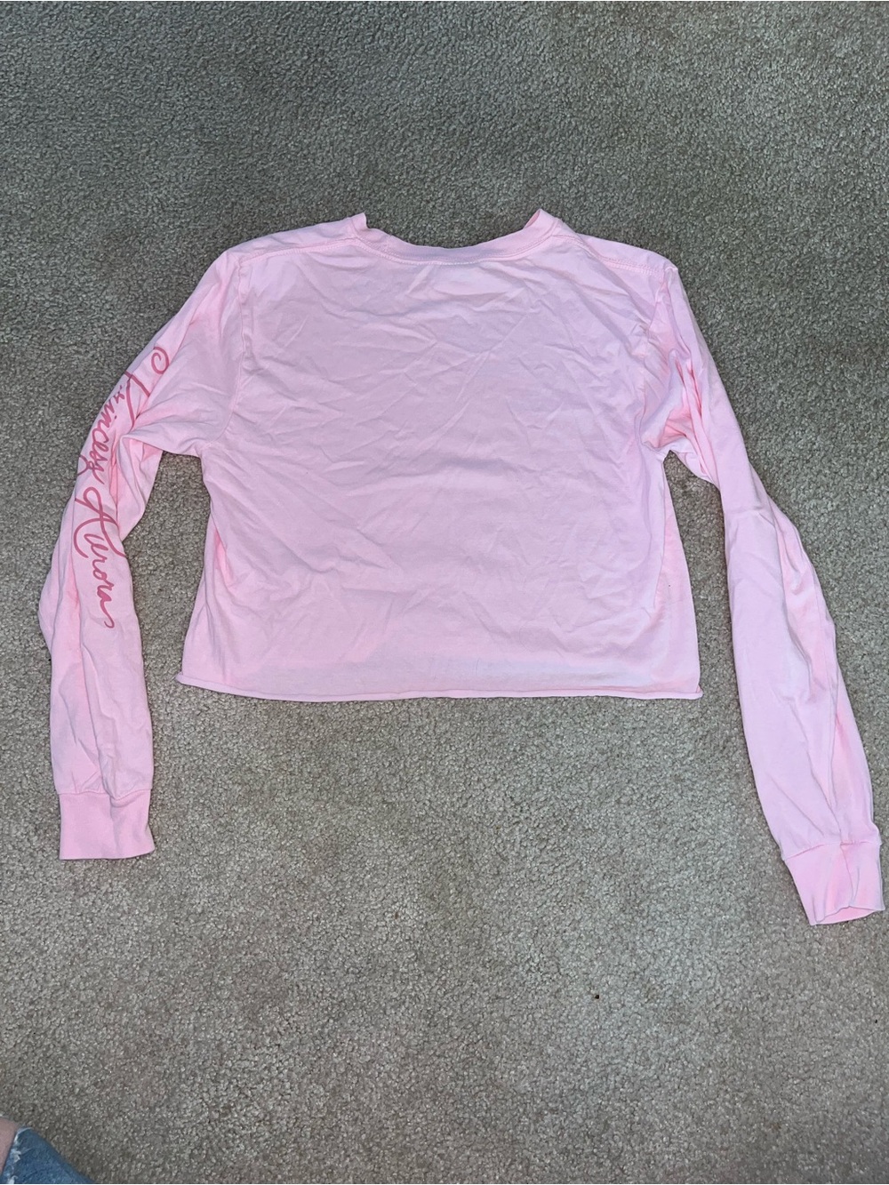 Princess Aurora Pink Cropped Long Sleeve Tee Size Small - Picture 5 of 5